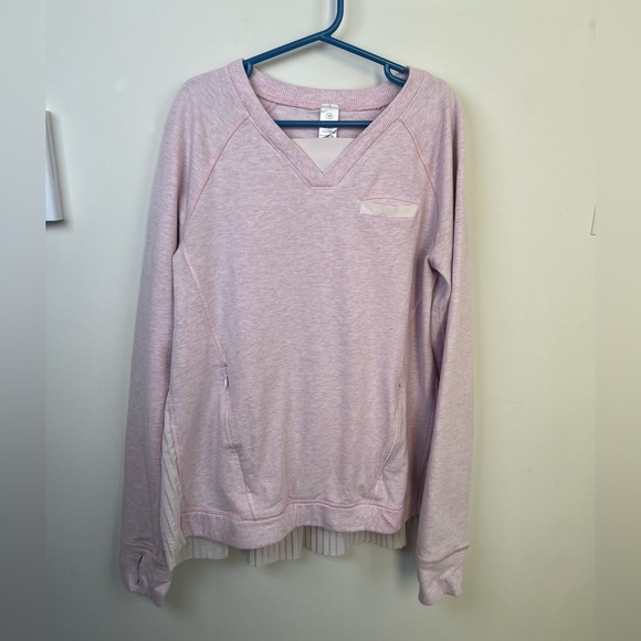 IVIVVA Lululemon Girls Pleated Ruffle Back Pullover Sweatshirt 12 Dusty Rose - Picture 8 of 9